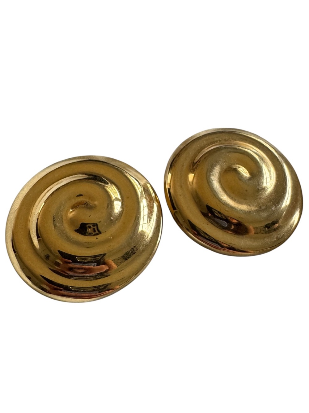 Gold Swirl Clip-On Earrings